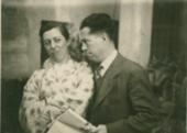 Josep Canudas i la seva dona Josefa Monés abans de la guerra anys 43-44 fent teatre