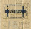 Full de xocolata " Kohler- de Nestle" de la preso Model correccional 4, aprofitat per a escriure una carta 21-05-1939