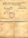 Certificat d'adhesio al Glorioso Movimiento Nacional 29 d'abril de 1939 avalet per Ramon Abello i Ramon Roige