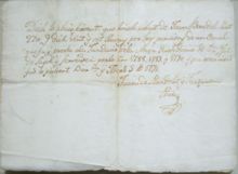 document trobat per casa signat per Juan de Plandolit 1791